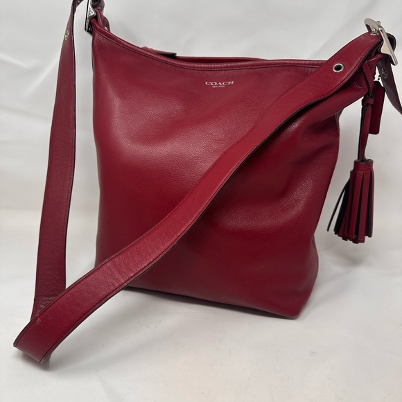 COACH Legacy Tassel Duffle 19889
Leather Crossbody Bag Deep Red - Picture 5 of 17